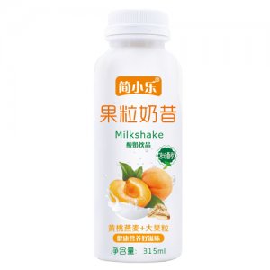 簡小樂果粒奶昔酸奶飲品黃桃燕麥大果粒315ml